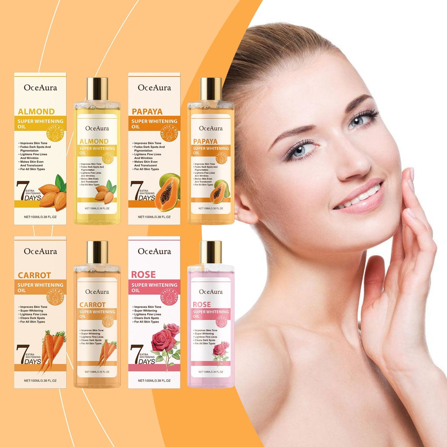 OceAura 7 Day Care Essential Oil Gently Moisturizes The Body And Moisturizes The Skin Daily Massage Care Essential Oil