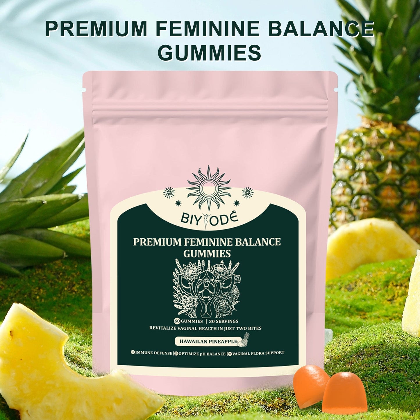 Factory Ready Stock Wholesale OEM ODM Custom Vaginal Vitamin Healthy Vaginal Flora Feminine Balance Gummies For Digestive And Immune Enhancement