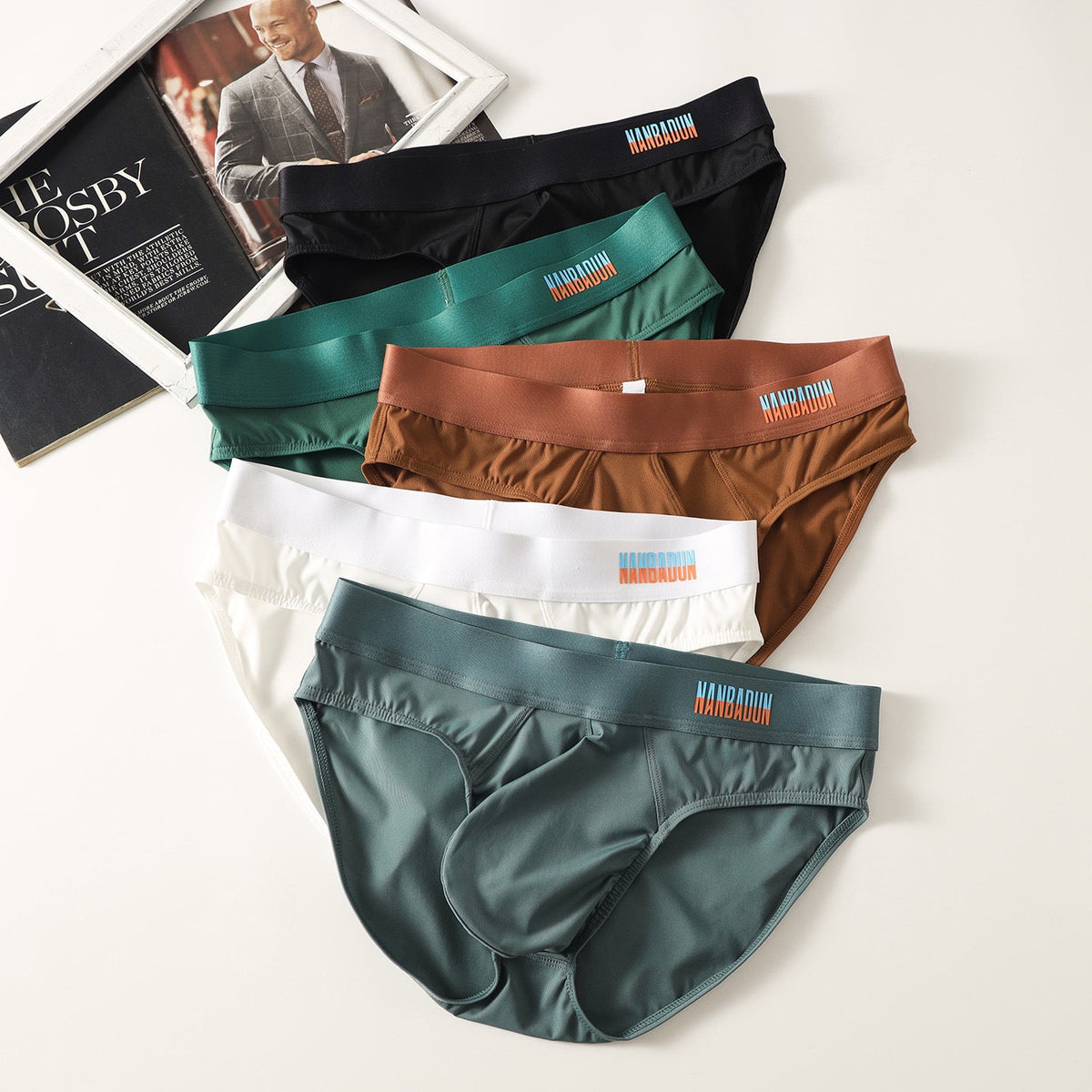 Mens Briefs Sexy Large Pouch Mid-rise Sports Style