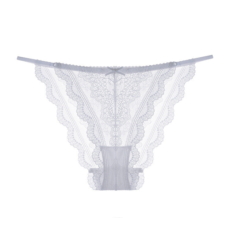 Sexy Thin Strap Full Lace Thin Briefs Breathable And Comfortable Women's Panties