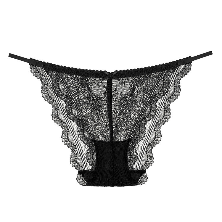 Sexy Thin Strap Full Lace Thin Briefs Breathable And Comfortable Women's Panties