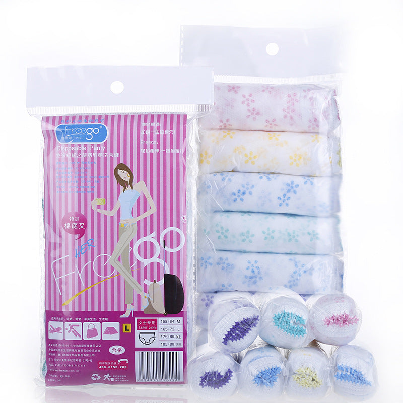 Disposable Underwear Men And Women Pure Cotton Travel Shorts Paper Underwear Ladies Cotton Print