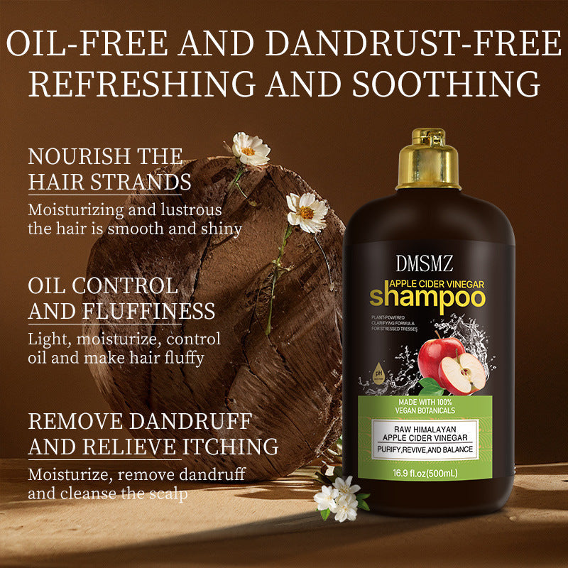 Cross-Border Foreign Trade Apple Cider Vinegar Shampoo Improves Hair Frizz And Dryness, Provides Deep Hair Care, And Makes Hair Soft And Smooth. In Stock