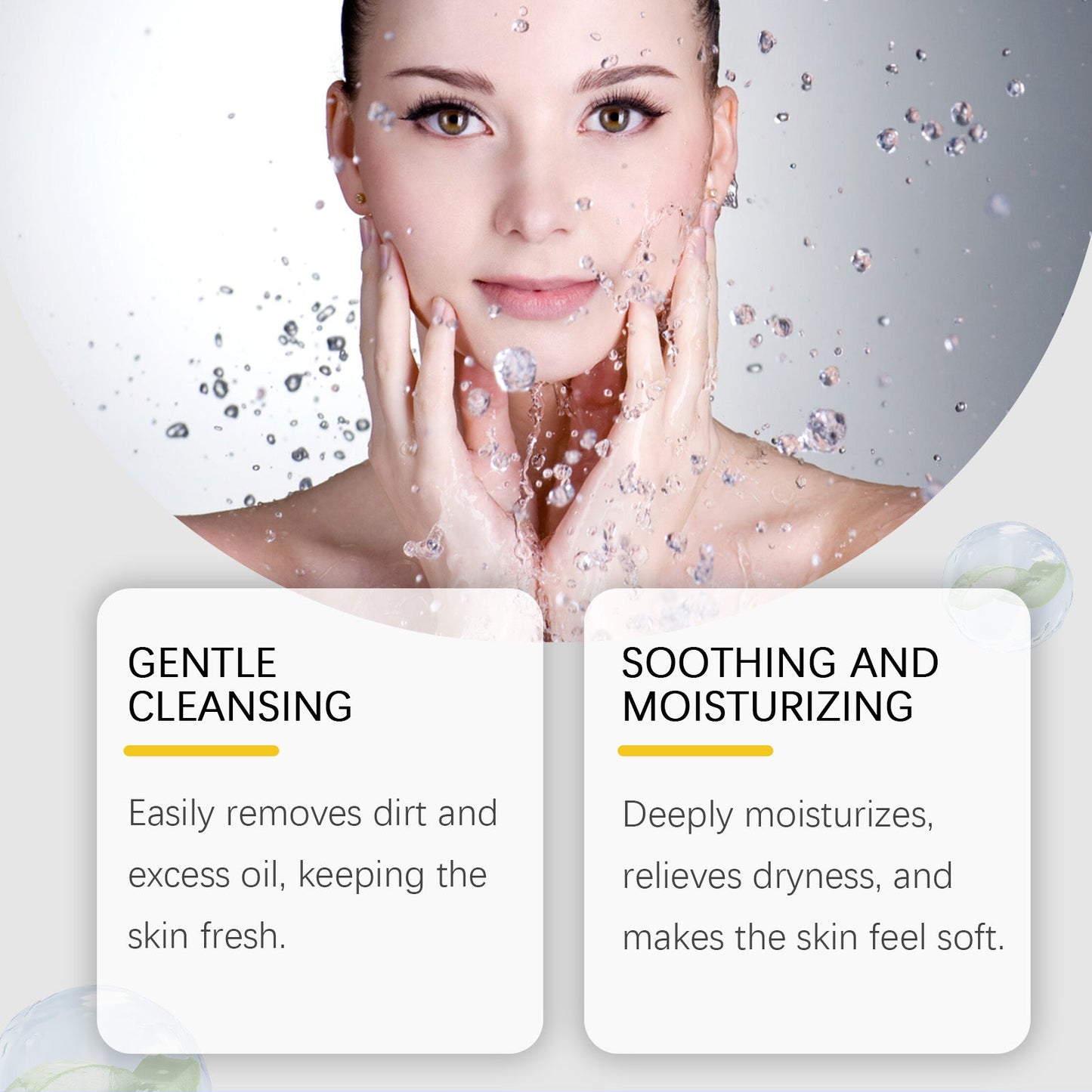 EELHOE Amino Acid Cleanser, Gentle Cleansing Facial Skin Moisturizing And Nourishing Skin Care Cleanser