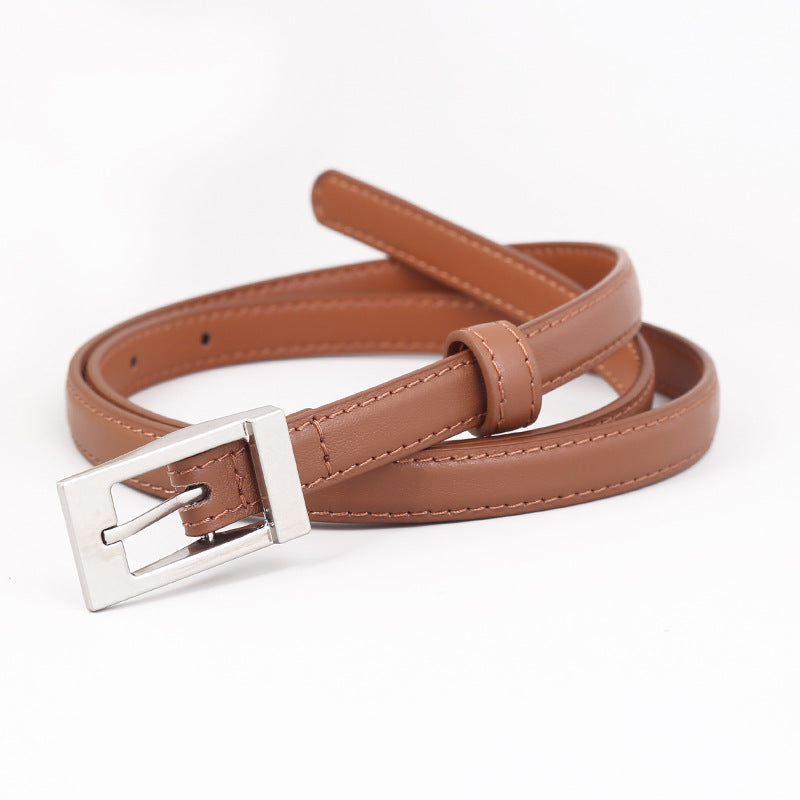 Metal Buckle Leather Belt