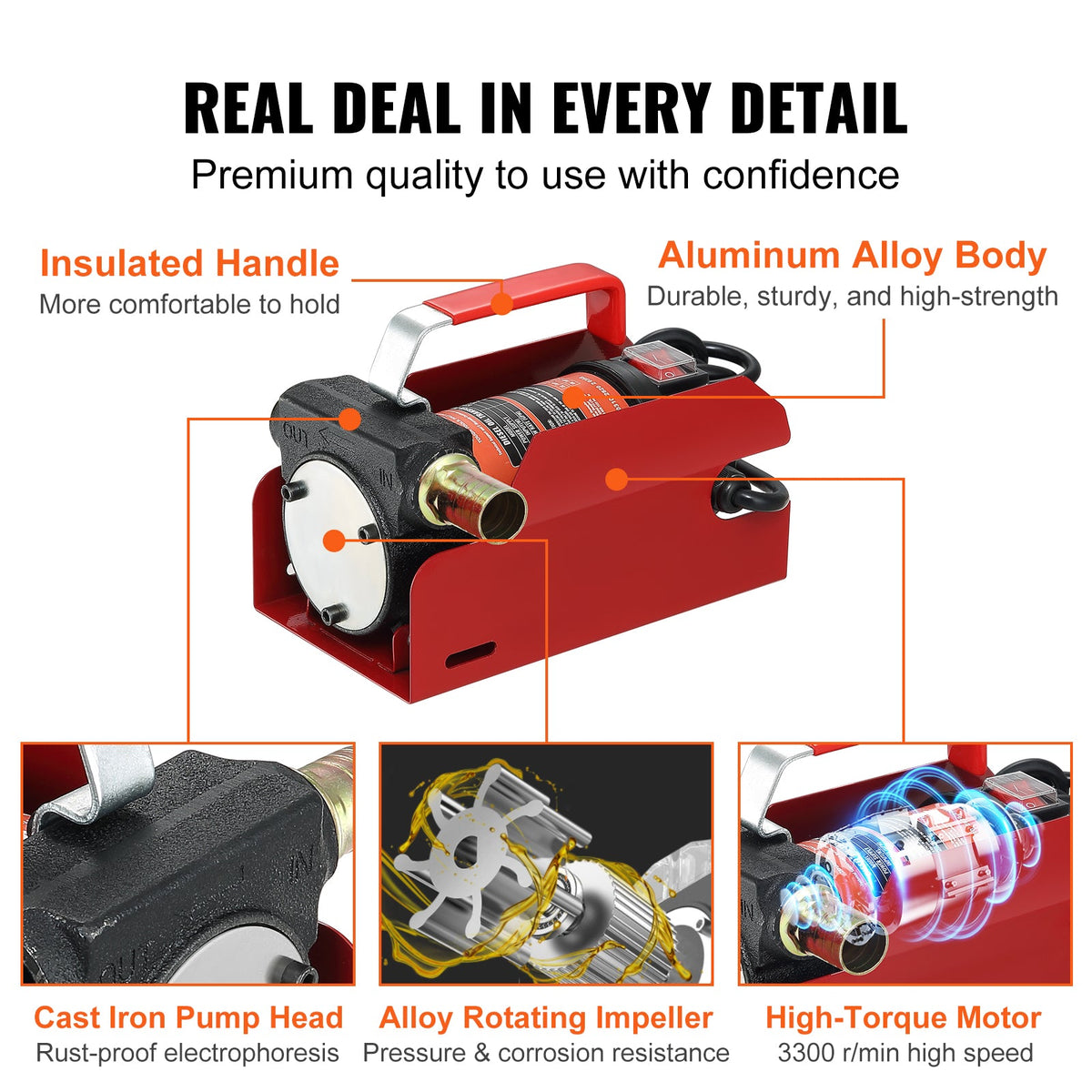 Portable Electric Self-priming Fuel Delivery Extractor Kit