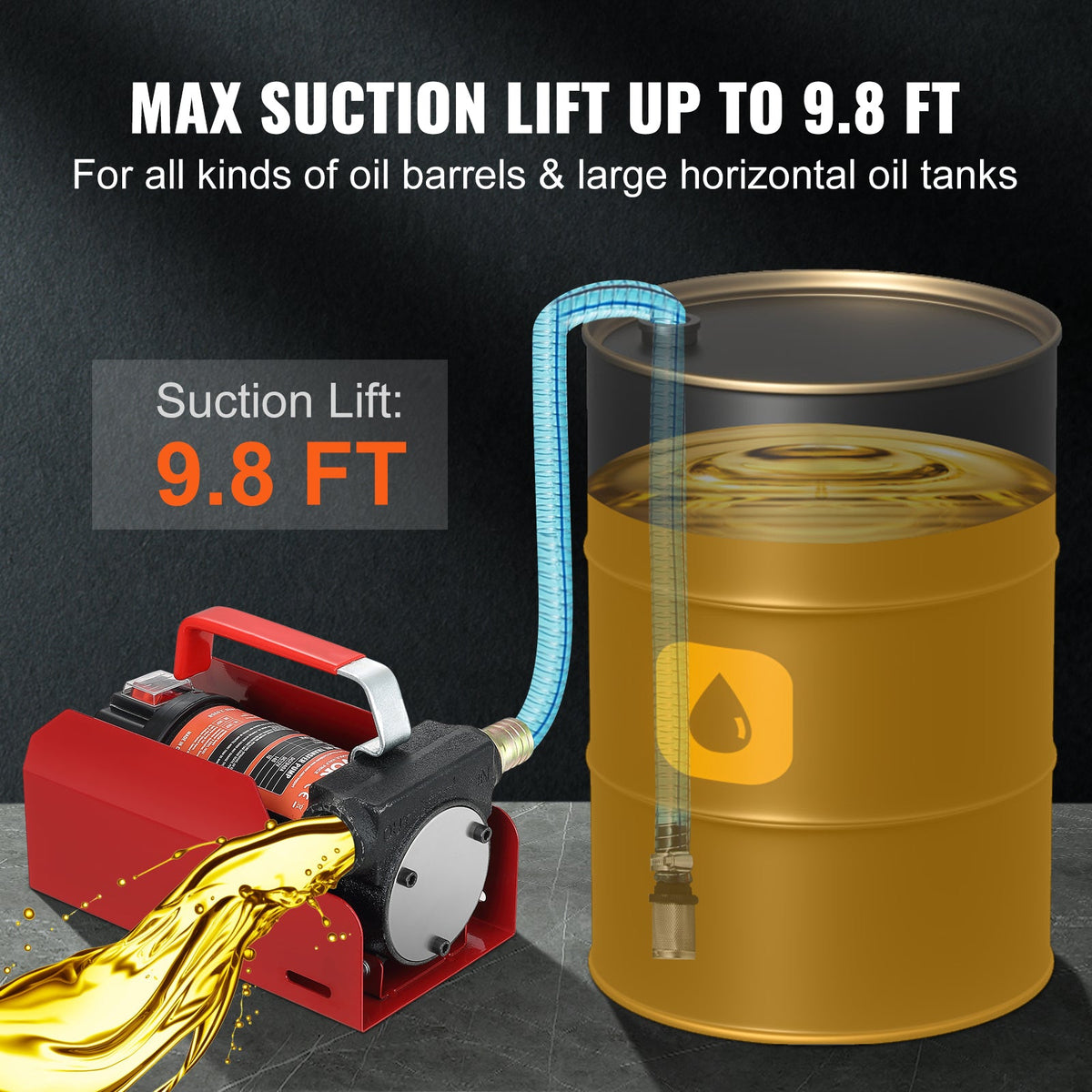 Portable Electric Self-priming Fuel Delivery Extractor Kit