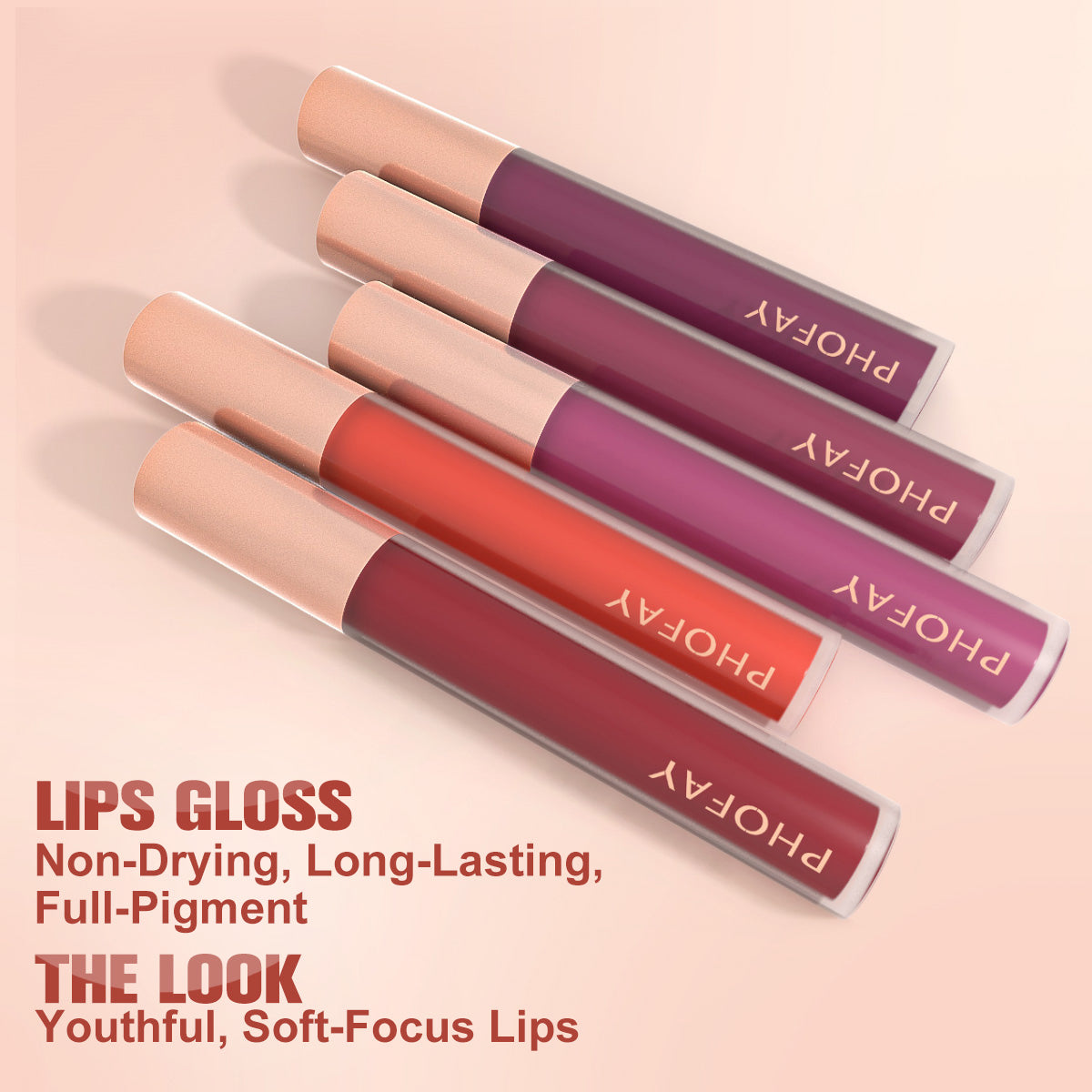 Phofay Moisturizing Smooth Non-Sticky Lip Gloss – 3.2 ML