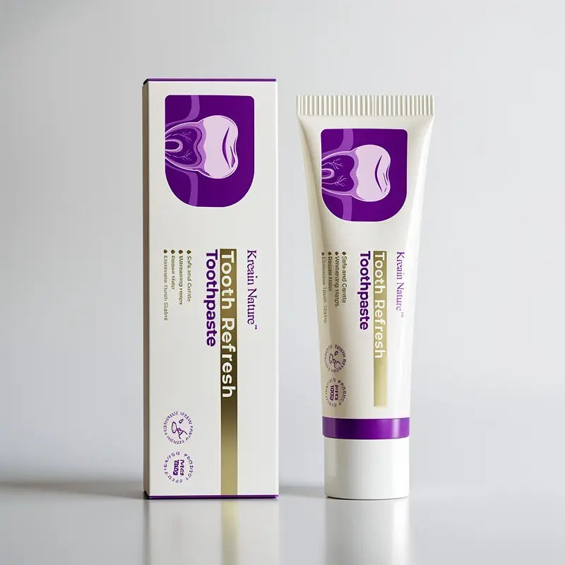 Kreain Nature Daily Oral Care Toothpaste, Hydroxyapatite Formula, Natural Ingredients, Sensitive Teeth Soothing Gentle Care, Whitening, Stain Repair & Elimination
