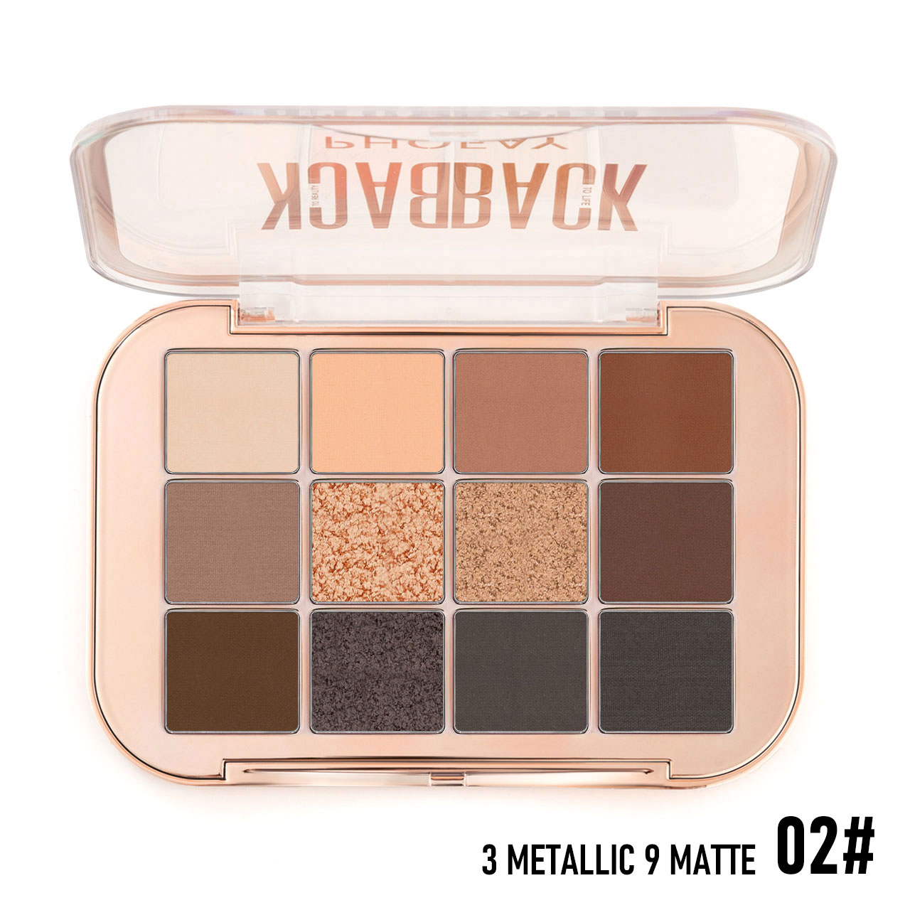 Phofay Matte & Metallic Eyeshadow Palette – 15g