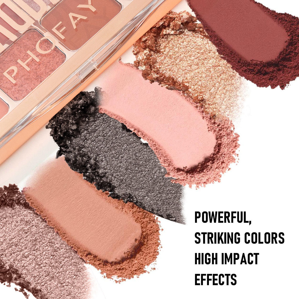 Phofay Matte & Metallic Eyeshadow Palette – 15g