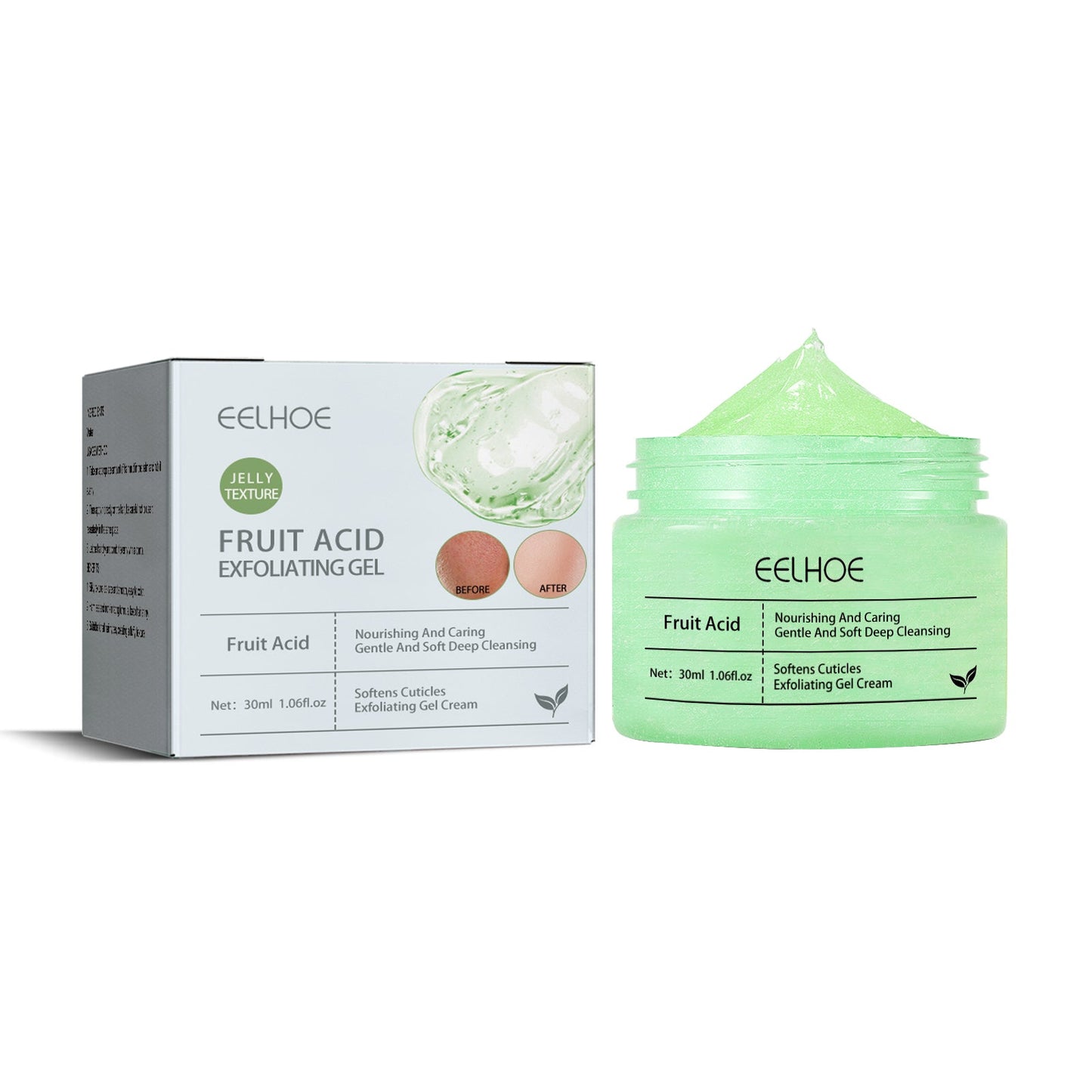 EELHOE Acid Facial Exfoliating Gel Deep Clear Pores Blackheads Acne Whitening Skin Gel