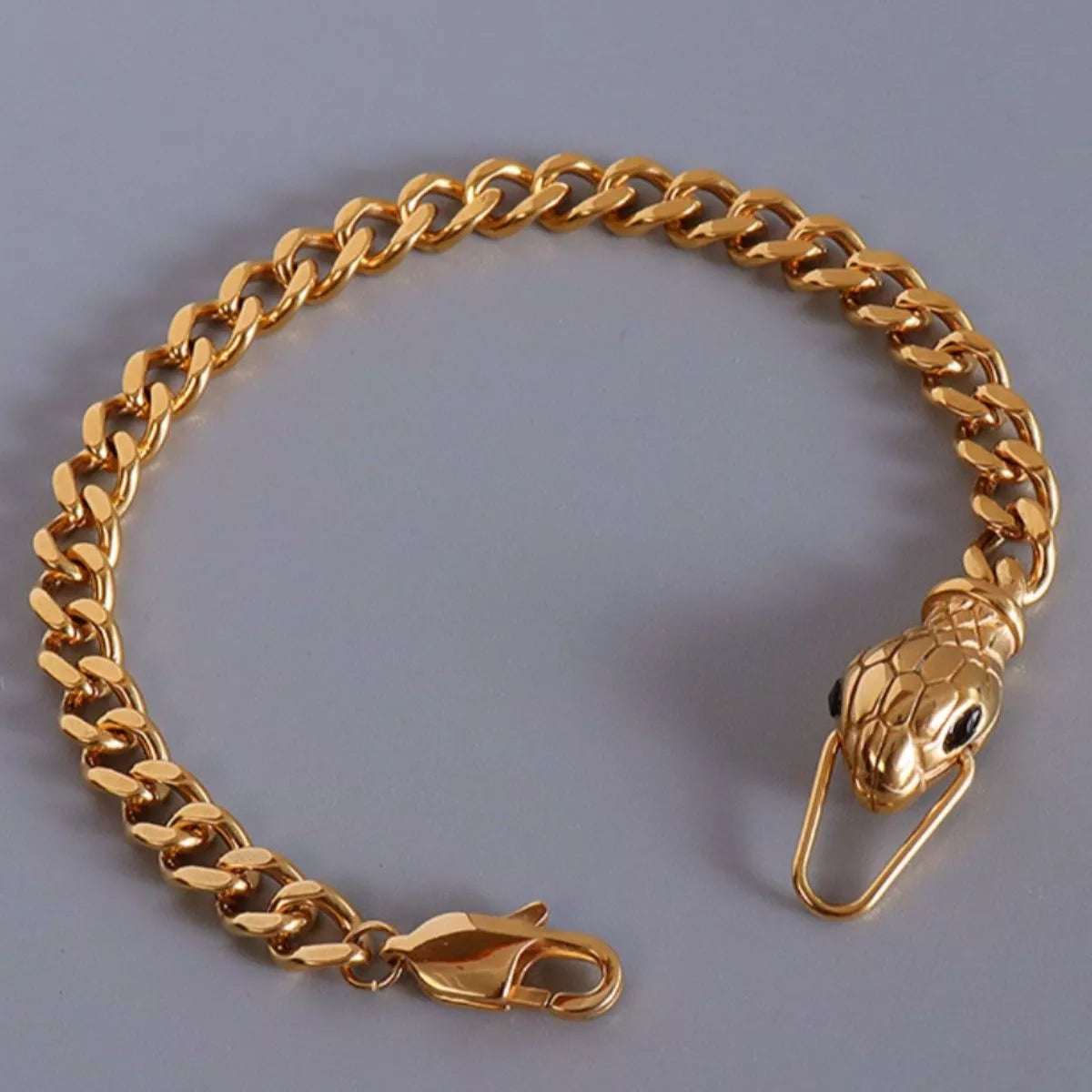 Titanium Steel Zircon Snake Bracelet