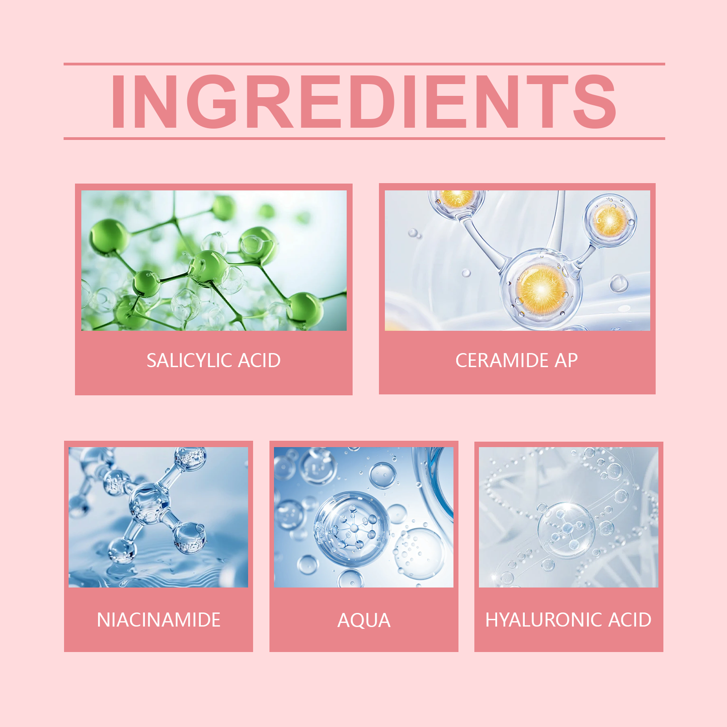 OUHOE Salicylic Acid Foam Cleanser Gentle Moisturizing Oil Control Facial Skin Cleansing Delicate Pore Cleanser