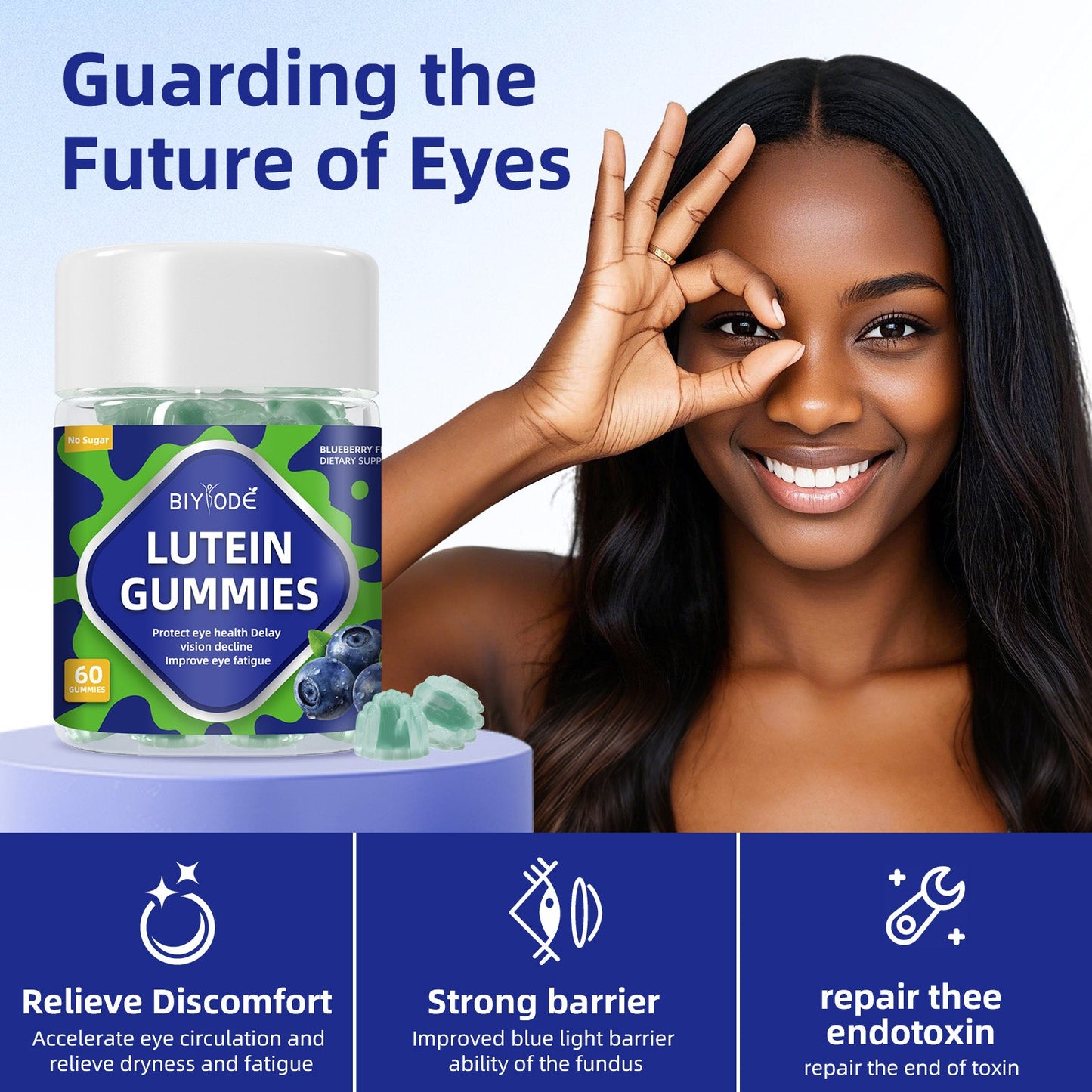 Wholesale Lutein Gummies Ready Stock Fast Shipping Natural Vision Support Supplement