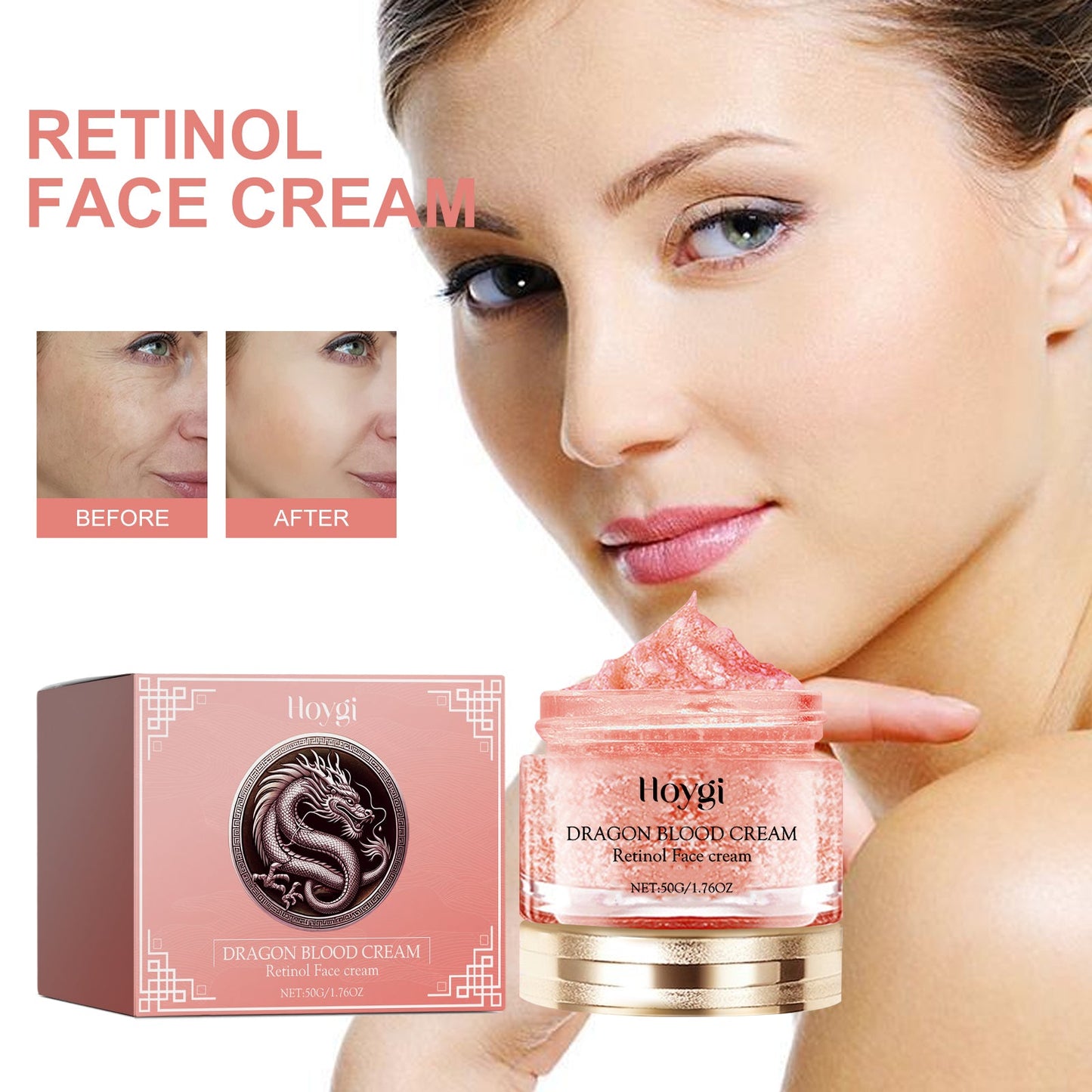 Hoygi Retinol Face Cream, Firming Smooth Skin To Fade Out Fine Lines Dry Tyra Facial Contour Lines