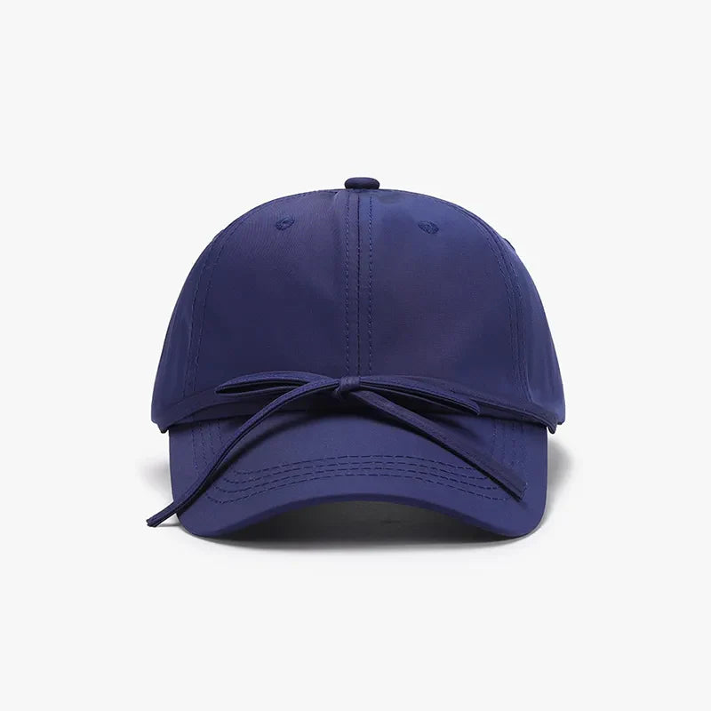 Tied Bow Cotton Baseball Cap