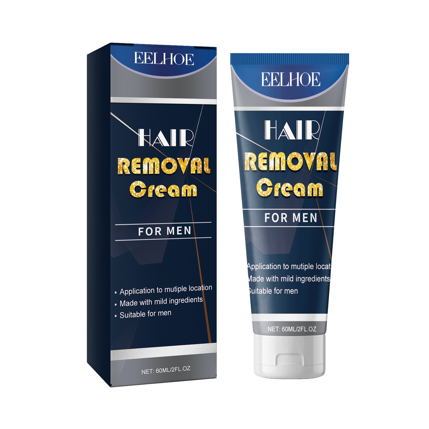 EELHOE Hair Removal Cream For Men, Underarm Hair Hands Hair Feet Hair Chest Hair Body Cleansing Mild Non-Irritating Hair Removal Cream