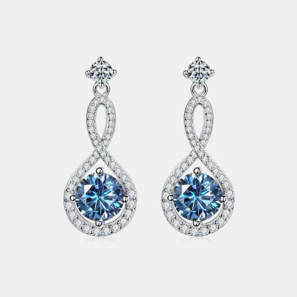1 Carat Moissanite 925 Sterling Silver Earrings