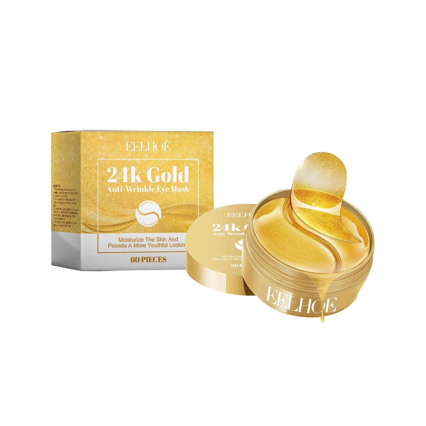 EELHOE 24K Gold Anti-Wrinkle Eye Mask, Moisturizing And Improving Eye Lines Brightening And Moisturizing Eye Skin Eye Care
