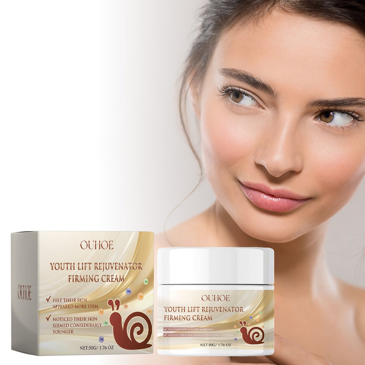 OUHOE Polypeptide Anti-Wrinkle Cream, Lighten Wrinkles Firming Elastic Moisturizing Facial Skin Hydrating Brightening Beauty Cream