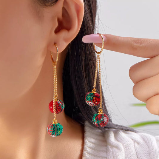 18K Gold-Plated Ball Drop Earrings