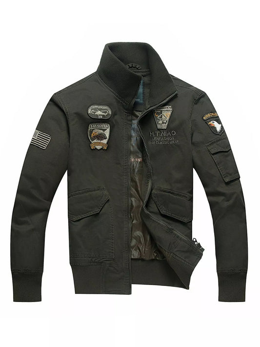 Men's Plus Size Zip Up Long Sleeve Jacket