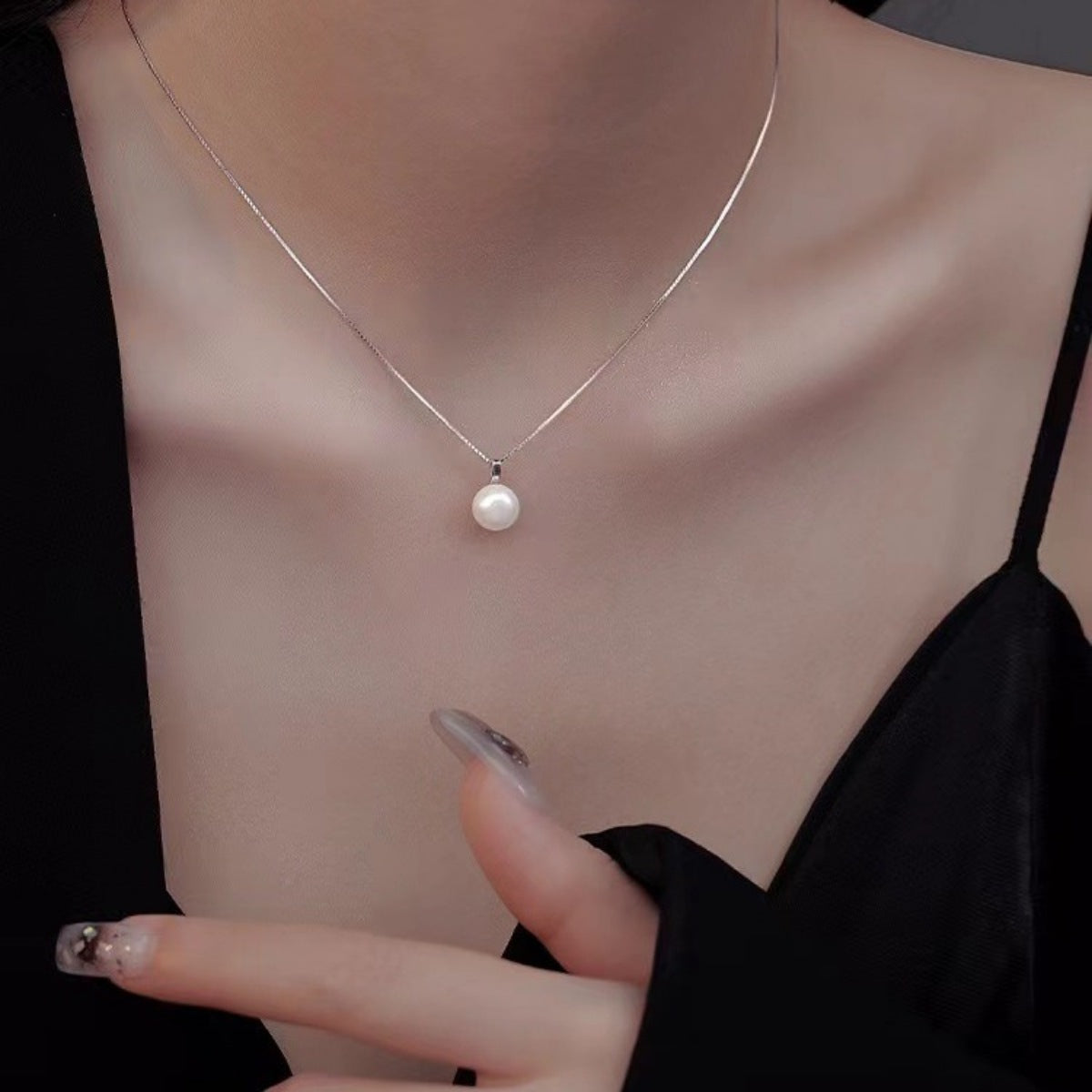 925 Sterling Silver Pearl Necklace
