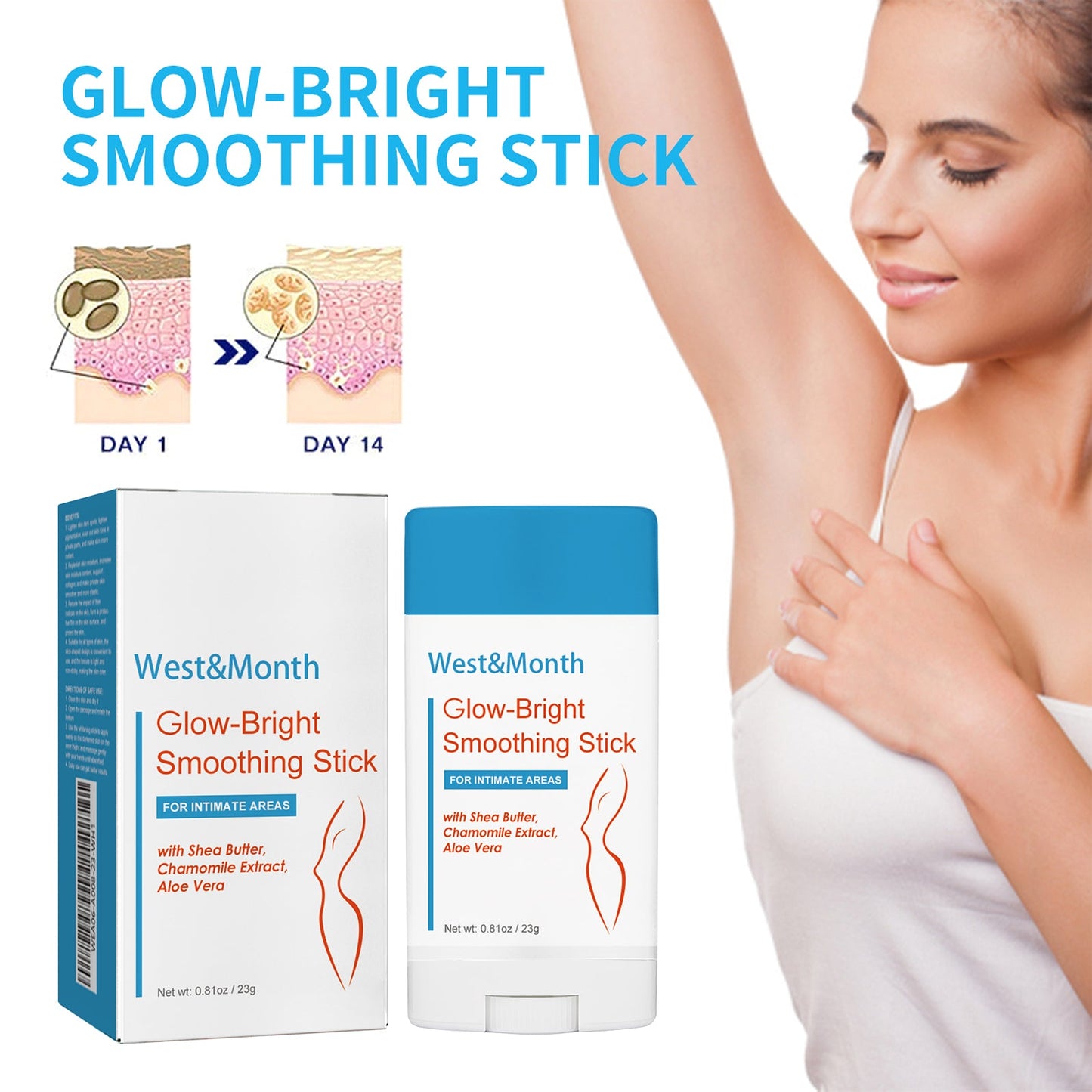 West&Month Skin Care Bar Armpit Joint Elbow Dark Skin Moisturizing Care Hydrating Moisturizing