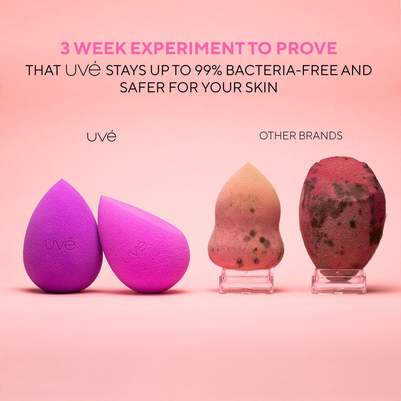 Violet Antimicrobial Makeup Sponge