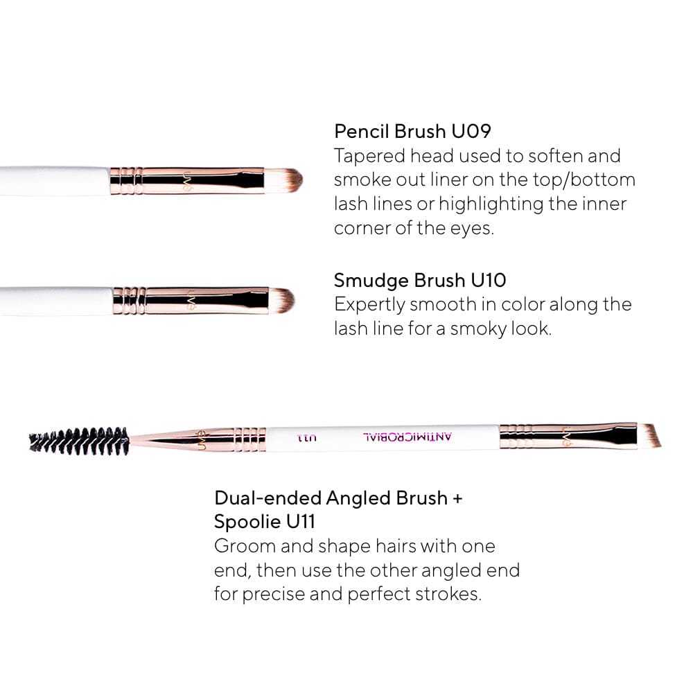 Pro Antimicrobial Dual Angled + Spoolie Brush U11