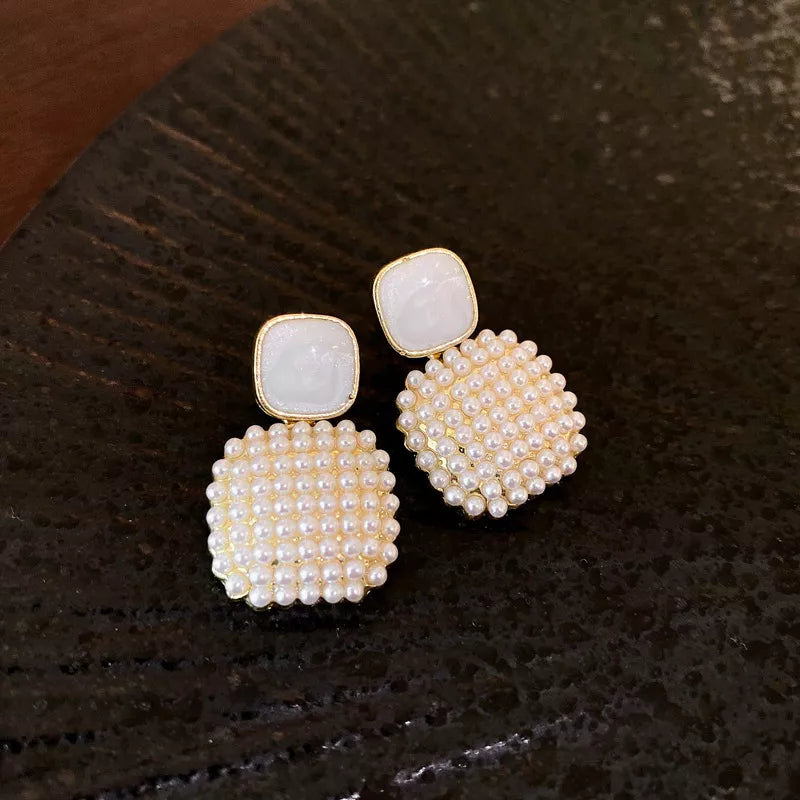 18K Gold-Plated Alloy Geometric Earrings