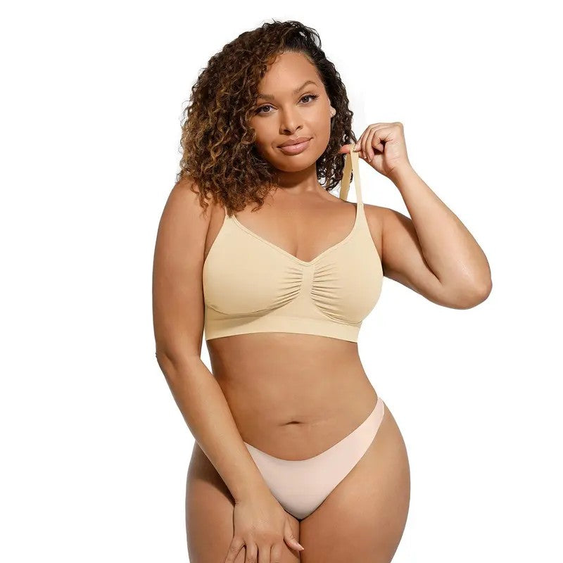 Women's Wireless Bra Comfort Up To 44DD No Padding No Underwire Unlined Cami Bra Seamless Sports Bra For Everyday Wear Breathable And Stretchy Springtok
