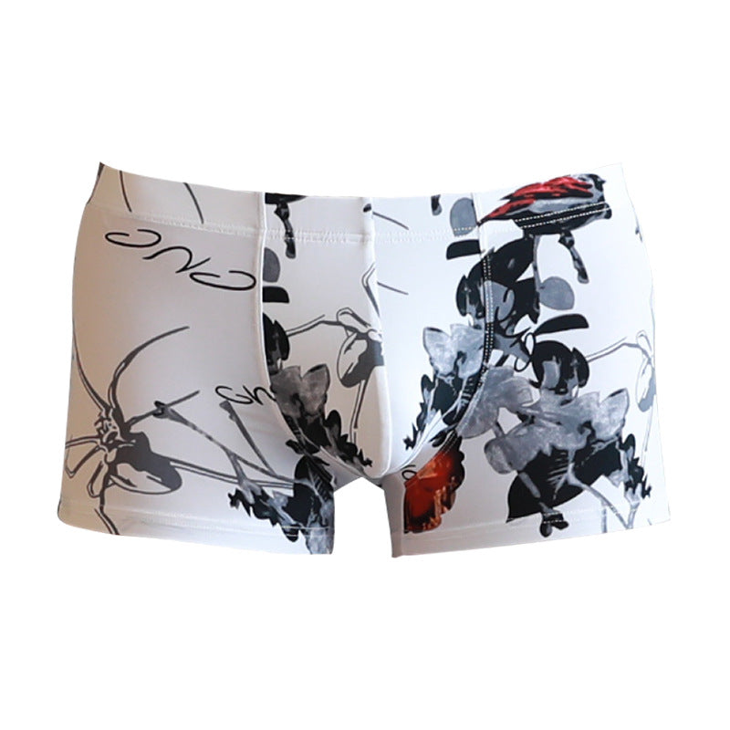 Ice Silk Cool Boxer Male Low Waist Panties