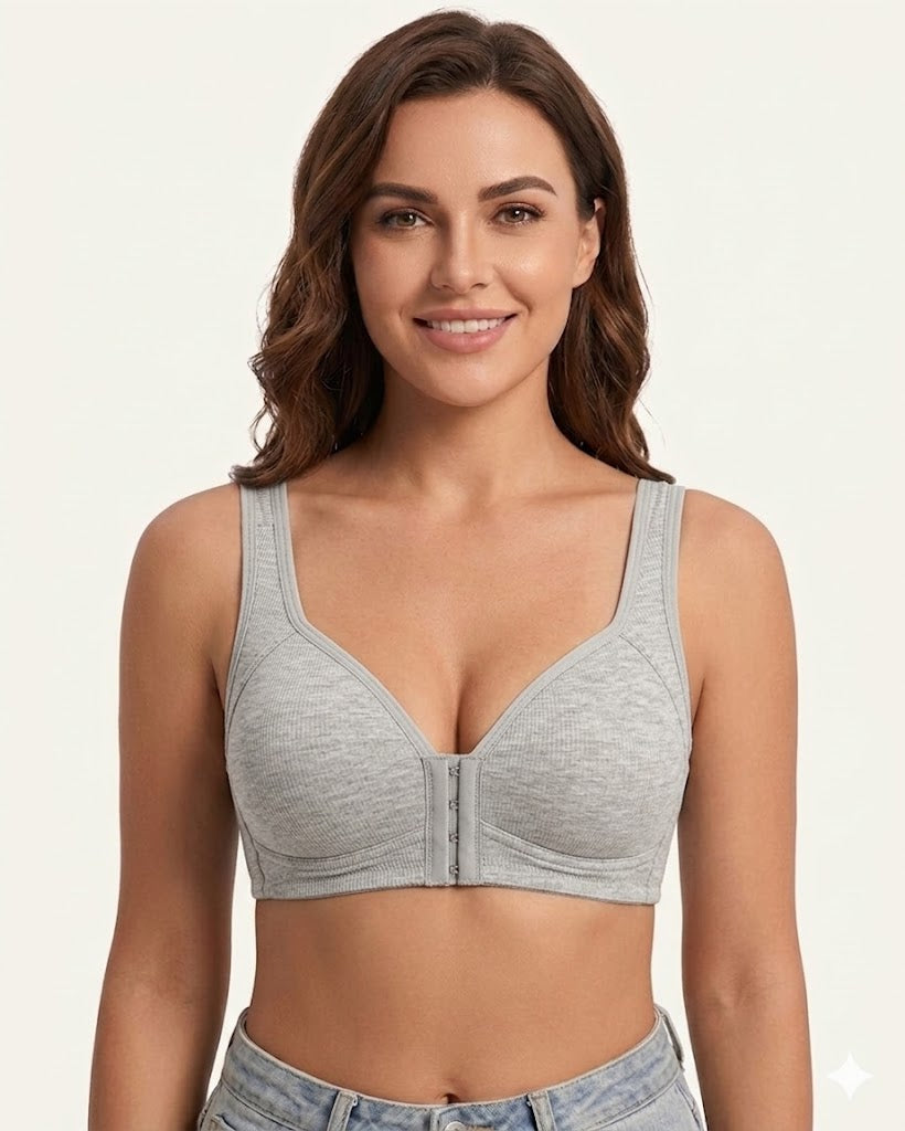 Easy-On Front Closure Wireless Support Bra