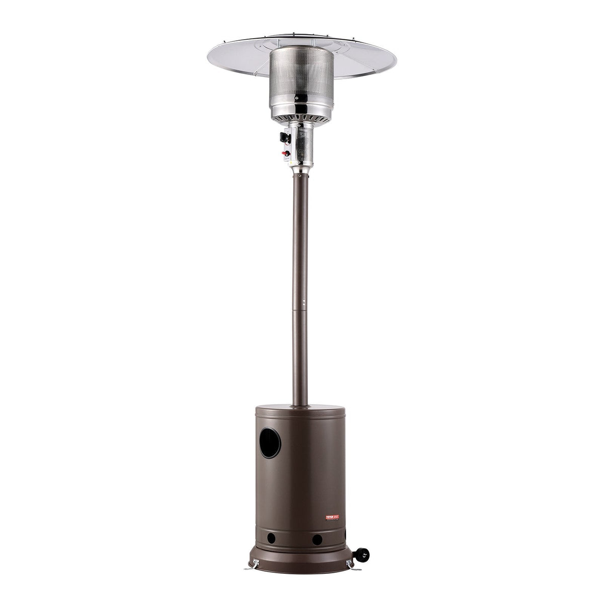 VEVOR Propane Patio Heater 50000BTU Tall Hammered W Round Table Outdoor Bronze