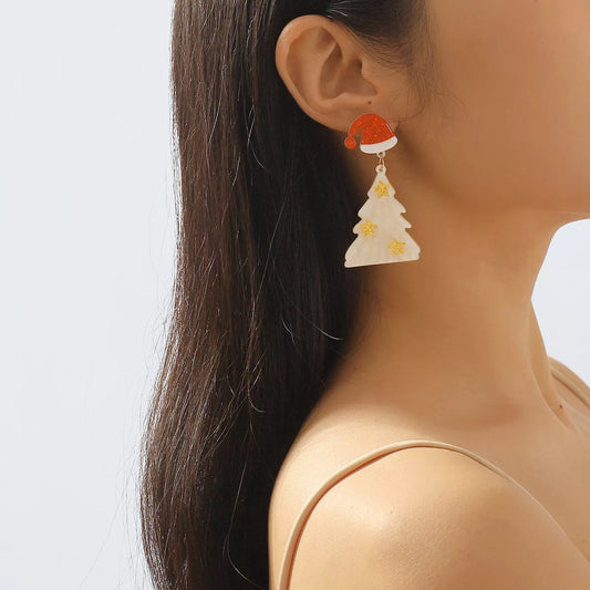 Christmas Tree Dangle Earrings