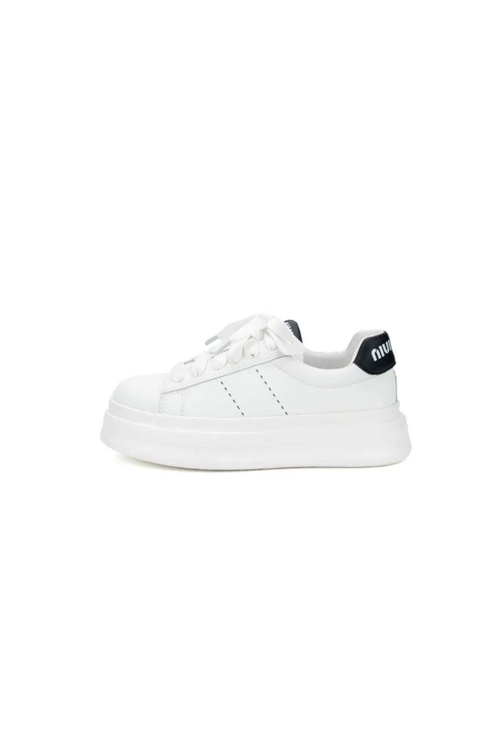 Lace Up Contrast Round Toe Platform Sneakers