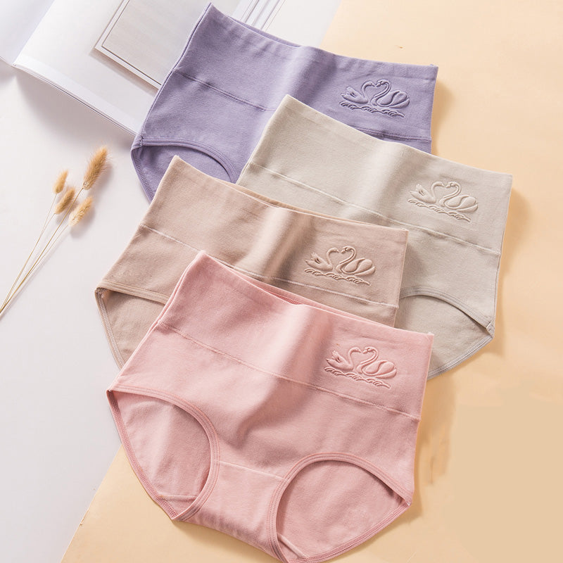 Women's High Waist Printed Cotton Underwear