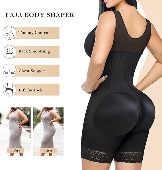 Overbust Fajas Colombianas Shapewear For Women Tummy Control Body Shaper Girdles Post Surgery Compression Garment