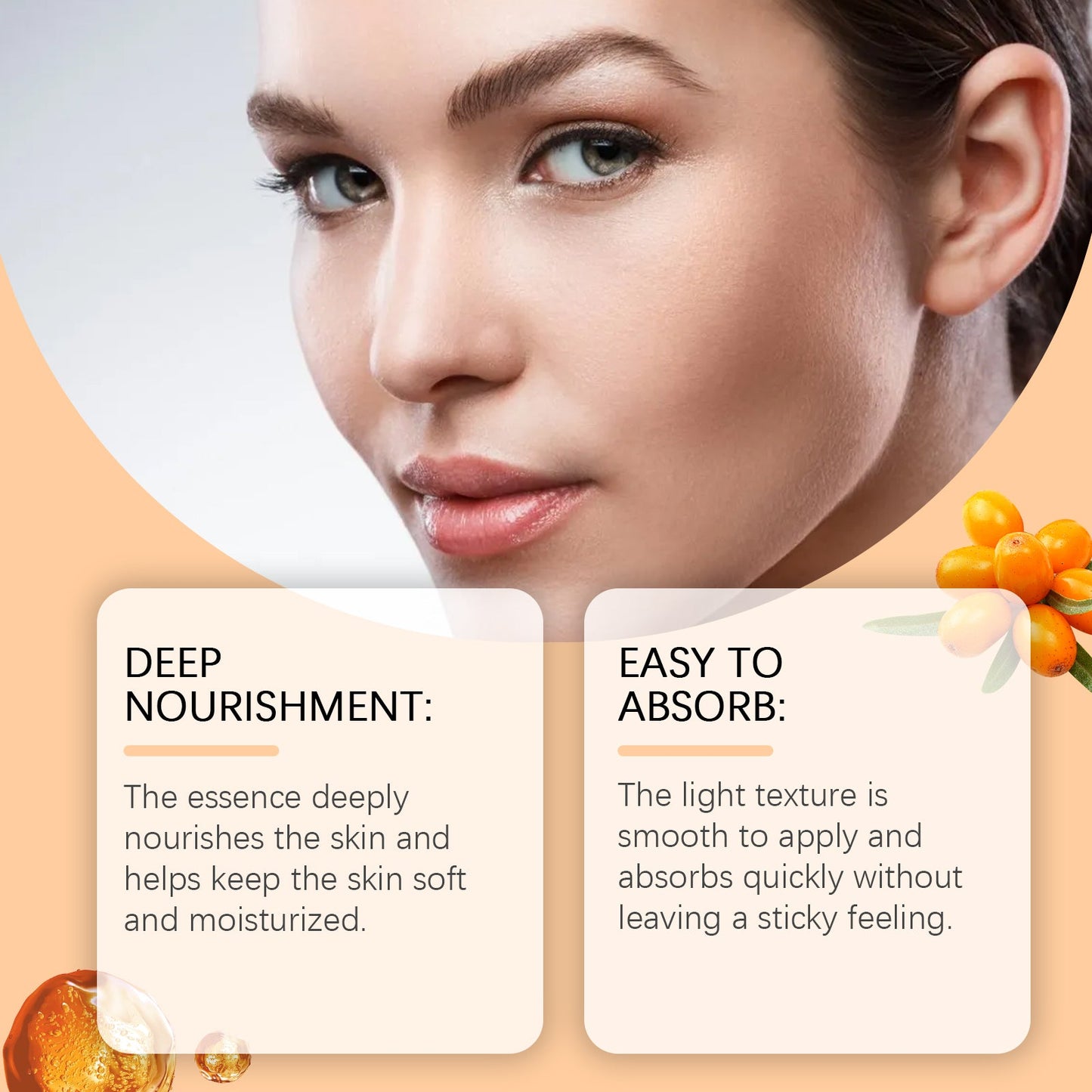OUHOE Astaxanthin Facial Essence, Moisturizes And Moisturizes Delicate Skin Hydrating, Brightening And Moisturizing Skin Essence