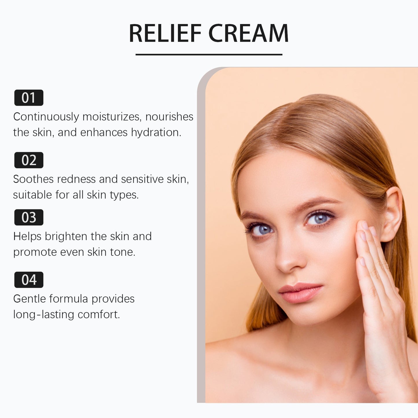 OUHOE Brightening Moisturizing Cream Gently Moisturizes Facial Skin, Hydrates, Nourishes, Nourishes, Tender And Soft