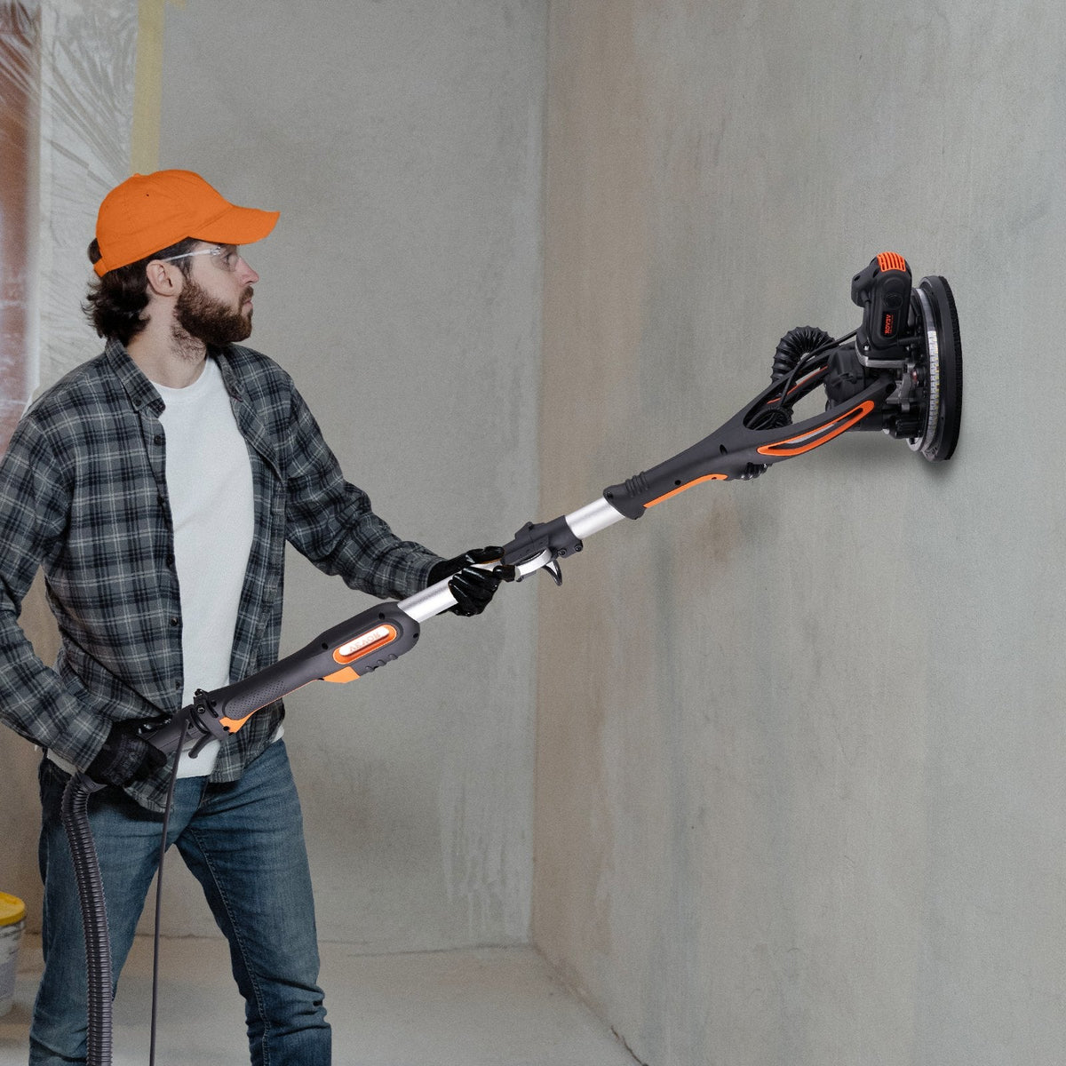 VEVOR Drywall Sander 900W Brush Motor 800-1800RPM Variable Speed & Self-Suction
