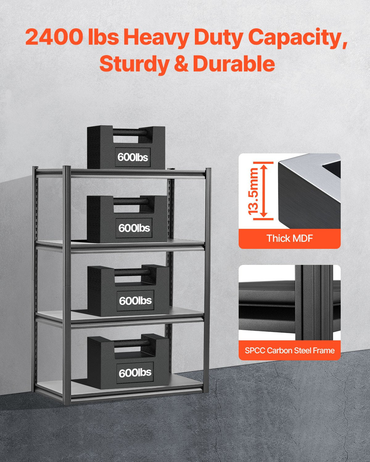 Storage Shelves 4-tier Garage Storage Shelving