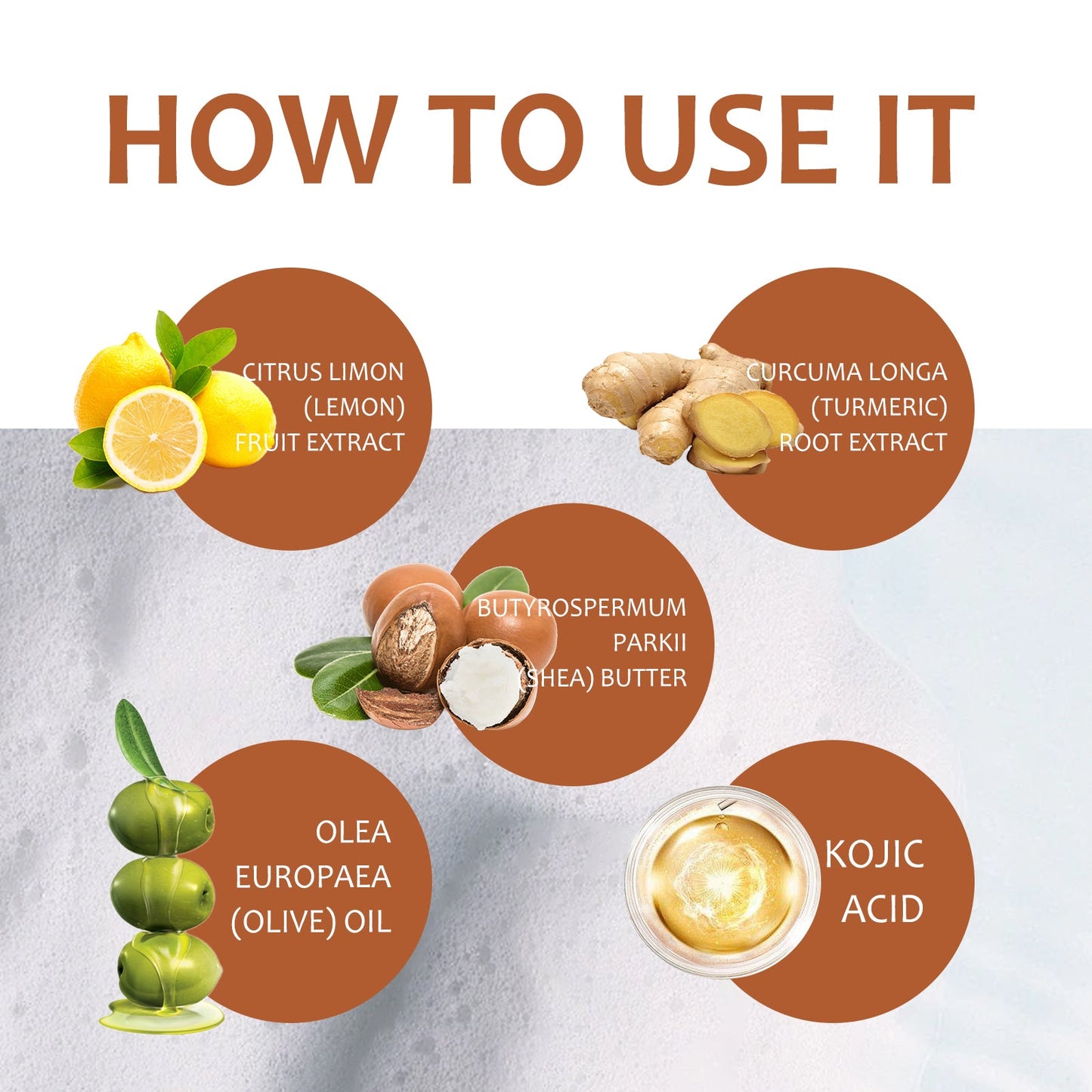 Ouhoe Lemon Turmeric Acid Soap Deep Cleanses Skin Brightening Whitening Exfoliating Moisturizing Bath And Face Soap