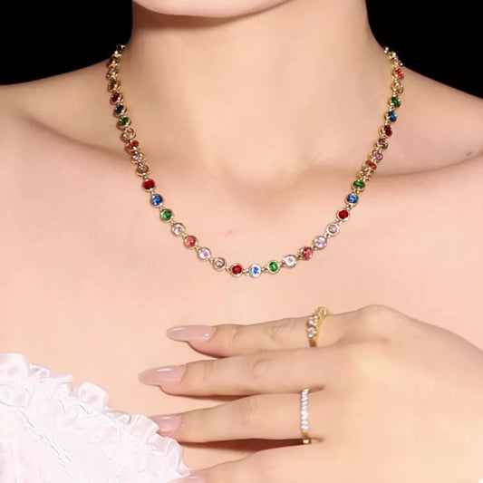18K Gold-Plated Zircon Necklace