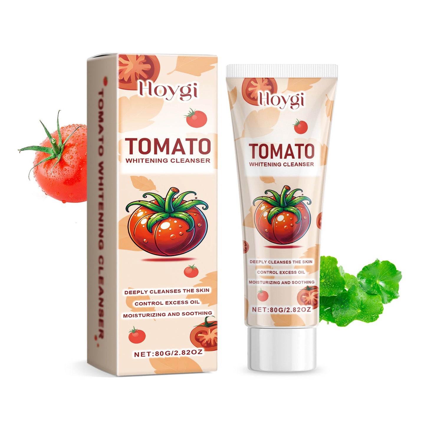 Hoygi Tomato Cleanser Gently Cleans Skin Pores Refreshing Oil Control Moisturizing Skin Cleanser