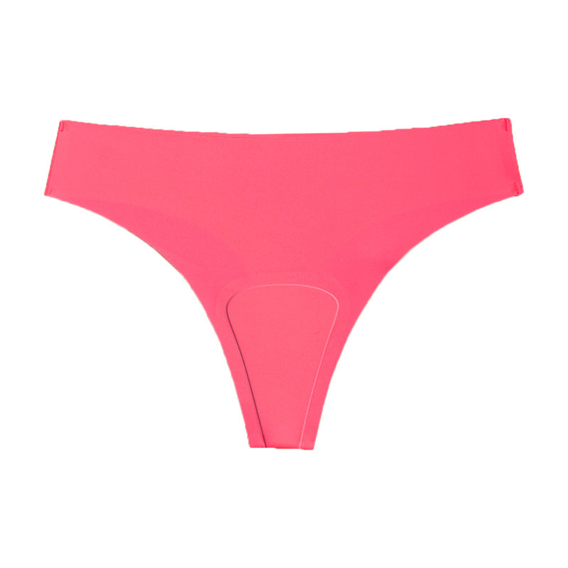 Plus-size Ice-silk Seamless Womens Sports Yoga Panties