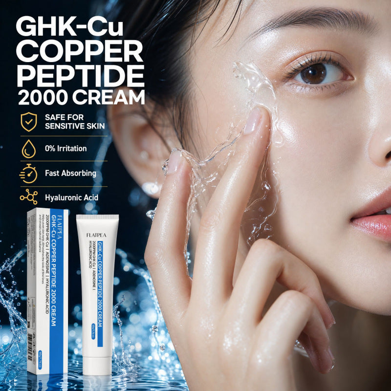 Cross-Border In-Stock Ghk-Cu Blue Copper Peptide 2000 Face Cream For Brightening, Moisturizing, And Reducing Fine Lines