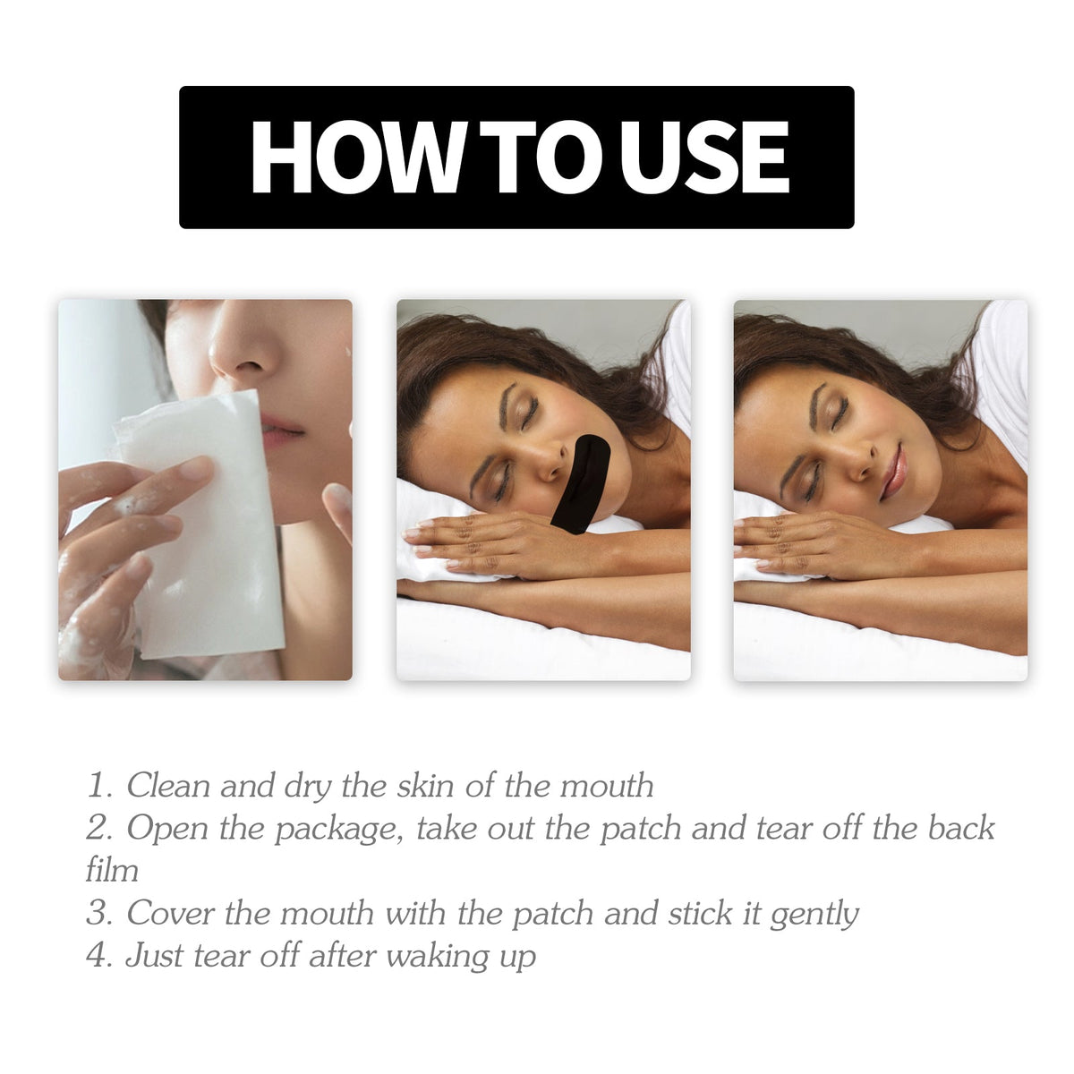 EELHOE Anti-Snoring Patch, Mouth-Breathing And Mouth-Closing Patch, Prevents Snoring, Protects Sleep, Adult Anti-Snore Patch